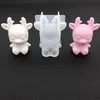 Siliconen mal 3D dier schattig konijn herten kerstcadeaus DIY sieraden hanger gereedschap decor ambachten hars mallen handgemaakte bevindingen