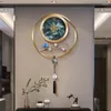Zegary ścienne chiński styl czysty mosiądz zegar salon modny i luksusowy dom prosty zamontowany cicho