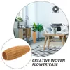 Vases Woven Vase Wedding Decor Hydroponic Dried Flower Holder Containers Plant Basket Imitation Rattan Insert Craft Office