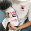 TLB Odell mascota padre niño pequeño perro camiseta osos de peluche Pomeranian cereza leche perro cachorro ropa