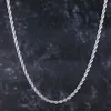 Chains White Gold ed Rope Chain Necklace Singaporean Venetian For Men And Women 3mm Hip Hop Jewelry CultureChains283V