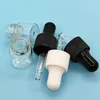 Aufbewahrungsflaschen 100 Stück 1 ml/2 ml/3 ml/5 ml Mini-Braunglas-Tropfflasche mit schwarzer Kappe für ätherische Öle, Kosmetikbehälter