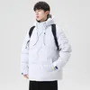 2023 Nova jaqueta de inverno masculina falsa de duas peças engrossar cott estofamento parkas coreano com capuz blusão quente homem casaco plus size 8xl o9rY #