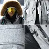 ASESMAY Helt ny 2019 Men Down Jacket Winter Mens Coat Multi -Pocket Clothing Top Thick Degree -40 Hoodies päls ytterkläder parkas v9ge#