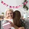 Party Decoration Mother's Day Pull Flag Decor Paper Banner Happy Decorations Hanging Bunting