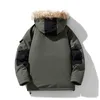 2023 New Men Winter Parka Fleece Lined Thick Warm Hooded Fur Collar Coat Male Size Winter Plush Jacket Autumn Work Outwearing 72Py#