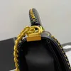 Borse in pelle di serpente Borsa a tracolla a catena di lusso Designer Donna CC Totes Borsa Borsa di lusso nera woc Tasche classica patta sac luxe Messenger dicky0750d caviar Crossbody