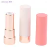 Bouteilles de stockage 1pcs rouge à lèvres tube vide givré rond matériel d'emballage cosmétique rechargeable conteneur de brillant à lèvres