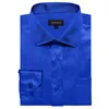 Stretch Satin Men Solid Shirt Blue Red Green Smooth Summer Spring Men Kläd bröllopsfest prom sociala Dr Shirts Blus V0ZH#