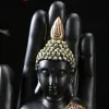 Skulpturen Buddha-Statue, dekorative kleine Buddha-Figuren, Kunstharz, Buddha-Palme, Dekoration, meditieren, bringt Frieden, spirituelle Verzierung für