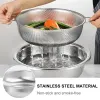 Curtains Basket Strainer Colander Fruit Vegetable Kitchen Washing Bowl Mesh Metal Storage Stainless Steel Drain Drainer Rice Sink Mixing