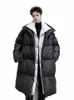 Winter Männer Übergroße Lose Fit LG Parkas Einreiher Gefälschte Zwei Stück Verdicken Warme Mantel High Street Fi Outwear Mantel S2WC #