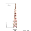 Colares de pingente Fj Irregar Long Ladies Femme 585 Rose Gold Color Cubic Zircon Chains Jóias Gota Entrega Pingentes Dhot0