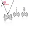 Ensemble collier et boucles d'oreilles en argent Sterling 925 pour femmes, grande vente de mariage, aiguille et boucles d'oreilles, Bijouterie Aretes