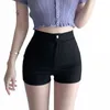 summer High Waist Slim Shorts Women Korean Tight Elastic Bag Hip Three-point Hot Pants Casual Outer Wear Bottoms Female Clothes T0m5#