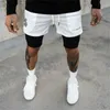 2023 summer Sports Shorts Men Double-deck Jogging Running Shorts Men 2 IN 1 Mens GYM Shorts Fitn Workout Short Pants Man 29Q9#