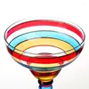 Vers de vin créatif margarita fait à la main coloré coloré en verre gobelet tasse à domicile sans foyer de mariage