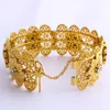 Femmes de luxe grand bracelet large sculpter THAI BAHT 18 k solide Fine G F or Dubai Style bijoux africains Bracelets avec CZ Middle2366