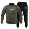 Sweats à capuche pour hommes Sweatshirts Nouveau personnalisé Couleur unie Nouvelle haute qualité Hommes Loisirs Sports Col rond Pull sans capuche Pull + Pantalon de course en plein air Ensemble 24328