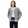 Toyouth Mujeres Tweed Chaqueta 2024 Primavera Nuevo Elegante Solo Pecho Butt LG Manga Office Lady Ropa de trabajo Outwear Coat S7QC #