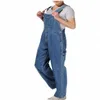 HOT 2023 Herrarna plus storlek 26-40 42 44 46 Överaller stor storlek Enorma denim Bib Pants Fi Pocket Jumpsuits Gratis fartyg Märke L9TJ#