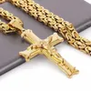Collier avec pendentif croix de luxe de styliste, en or 14 carats, pour hommes et femmes