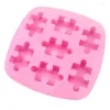 Bakvormen Siliconen holtes Puzzels Schimmel Cool Ice Cub Zeep Taart Chocolade Schimmel Snoep Kaarsen Maken Pannen Handgemaakte puzzel Biscuit