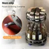 Racks Kitchen Storage Rack MultiLayer 360°Rotation Corner Spice Rack Organizer NonSkid Carbon Steel Spice Bottles Storage Holders