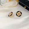 Ohrstecker, modisch, elegant, geometrisch, Kreis, einfache Perle, Relief, Retro-Gericht, personalisiertes Damen-Accessoire