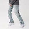 2023 Cyber Y2K Fi Wed blu jeans larghi pantaloni per uomo abbigliamento cerniera alla caviglia dritto vecchio denim pantaloni Pantales Hombre J6IG #