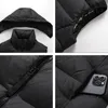 Hombres Negro Oro Abajo Chaleco Chaqueta Invierno Hombres Cálido Impermeable Manga Chaqueta Otoño Casual A prueba de viento Espesar Chaleco Marca Hombre 74bh #