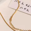 Zakroki okrągły łańcuch węża ze stali nierdzewnej cienką kostkę odpowiedni dla kobiet minimalna wartość prosta letnia biżuteria bez opalania biżuteria 2023 NEWL2403