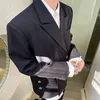 Homens Fi Show Solto Casual Design Oco Blazers Japão Coreano Streetwear Terno Jaqueta Masculina Terno Casaco Blazer Outerwear q38T #