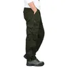 Мужские брюки Мужские хлопковые брюки-карго Весна и осень Мужские длинные брюки с несколькими карманами для отдыха Прямые свободные военные тактические брюки Мужские J240328