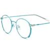 Marcos de gafas de sol de moda Marcos de titanio delgados redondos Anteojos para mujer con marco Diseño de lujo Gafas personalizadas Miopía Gafas ópticas Fo Otoqf