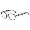 Sunglasses Fashionable Trendy Round Frame Leopard Reading Glasses Women Men Anti Blue Light Prescription Presbyopia Optical