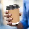 Disposable Cups Straws 100 Pcs Portable Espresso Cup Reusable Coffee With Lids Paper Practical Juice