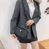 Shoulder Bags WOMEN BAG 2024 Fashion Versatile Temperament Leisure Rivets Double Soft Leather Cross Can Drop