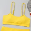 Women's Swimwear Sexy Solid Yellow Bikini Mujer High Cut Pleate Swimsuit Separate Beach Bathing Suit Waist Biquini