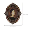 Quadros Vintage Oval Picture Frame Po Decalque de parede para escritório Sala de estar Quartos Bares Decoração