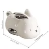 Couvercle découpé Adorable lapin Design boîte amusante en céramique spacieuse soulagement facile polyvalent pour cuisine salle de bain support de leçon faciale accès décoratif à la maison (céramique,