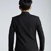 Męskie stojaki garnitury Slim Fit Solid Fi Chinese Tang garnitury panowie stylowe swobodne garnitury Ustaw mężczyzn w FS-106 L9FS#