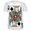 Summer 3D Print Classic Playing Card Mönster T-shirt, bekväma män och kvinnors O-Neck överdimensionerade GNT Kort ärmskjorta E1H6#