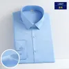 5xl Formal Dr High Quality Men's Lg Sleeve Shirt Autumn and Winter Pure White Silk Smooth Fi Busin Casual No Ir X6DH#