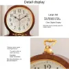 Zegary nordyckie retro kreatywny zegar drewniany ruch cichy europejski retro biurko