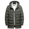 Neue Winter LG Parkas Männer FI Mit Kapuze Warme Dünne Oberbekleidung Herren Dicke Jacke Mantel Reißverschluss Solide Farbe Parkas Mann plus Größe 7XL d5ne #