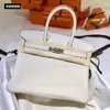 Lychee Schnalle Schicht Leder Schulter Berkins Taschen Cowide Designer Muster Togo 2024 Mode eine Tasche tragbare Frauen Frauen Silber Klassiker Gold Hardware QX9J Y7L1