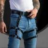 Sexy Cuir Jambe Harn Homme Punk Stlye Cuisse Harn Fétiche Bdage Lingerie Taille À La Jambe Rave Festival Vêtements Accories b1nG #