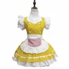 yellow Sweet Maid Dr Japanese Anime Cosplay Costume Lolita Maid Outfit Women Halen Stage Performance Suit Sexy Uniform A1rB#