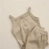 Домашняя одежда 2024 Дети летние рукавицы с двумя частями короткие домашние детские дети мягкие спагетти ремешки для снаряжения детская дышащая хлопковые шорты
